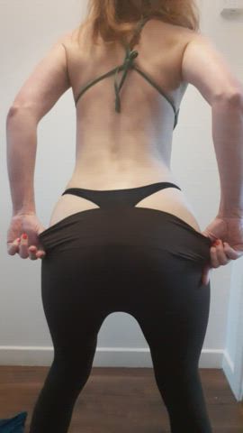 Who likes leggings with a little thong?