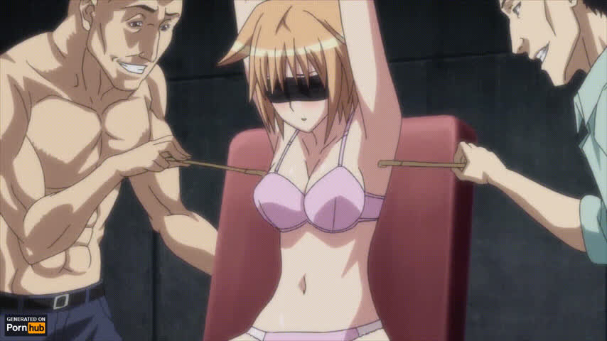 anime armpits belly button bikini blindfolded bondage boobs ecchi tickling belly