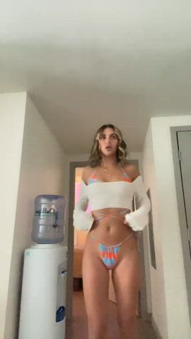 ass blonde thong tiktok clip