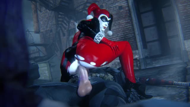 harley squat on batman