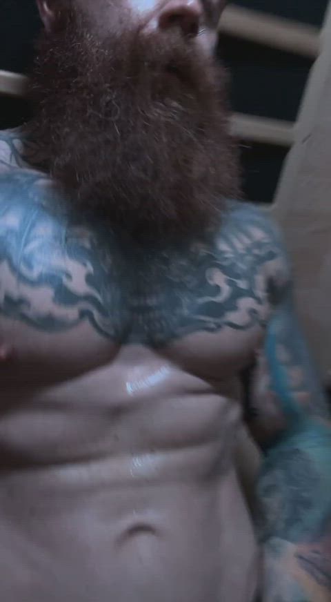 abs beard muscles nsfw solo tattoo clip