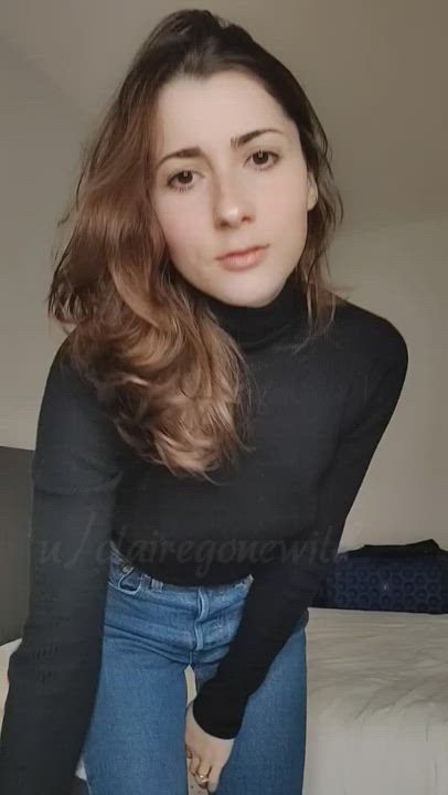 Brunette Clothed Jeans clip