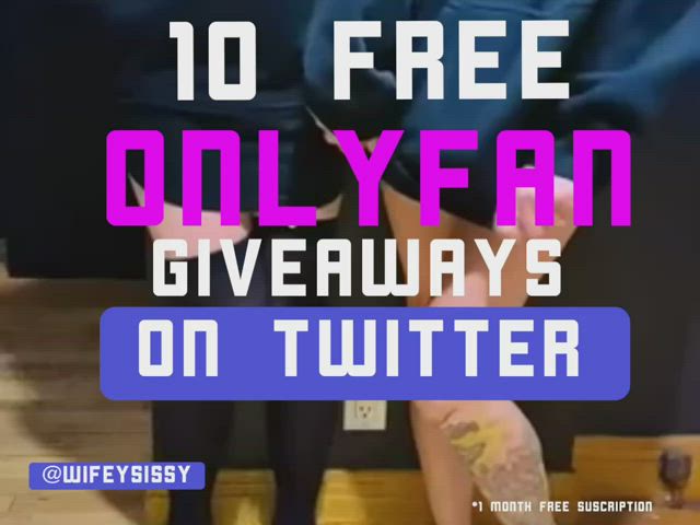 10 Free OnlyFan giveaways. Find us on Twitter for more info. Link in Bio and Comments.
