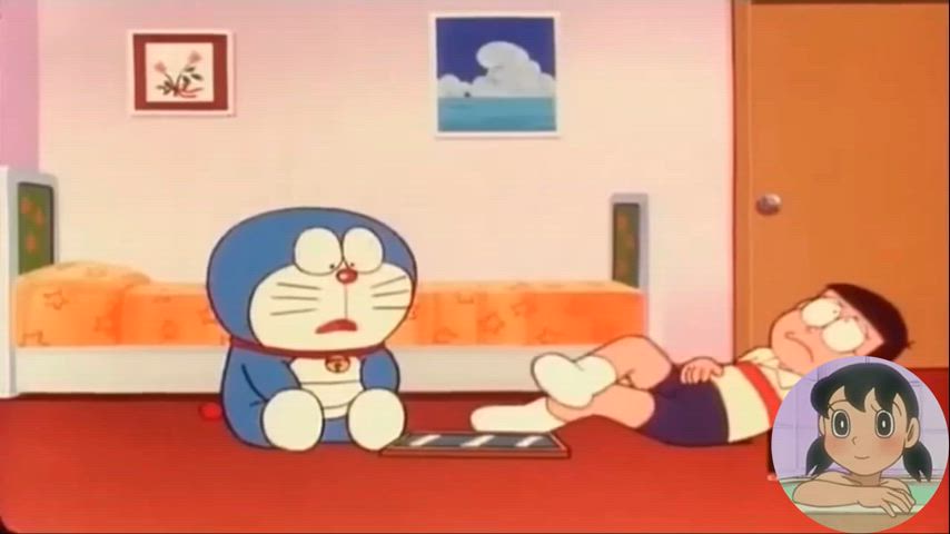 Doraemon and Nobita Watch Shizuka in Towel!