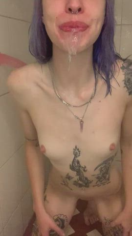 Nude Shower Spit Tattoo clip