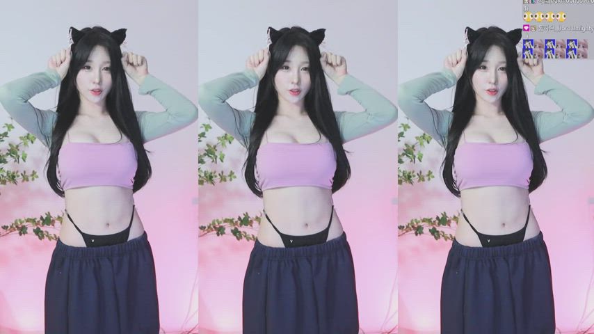 asian cute dancing korean thong r/catgirls clip