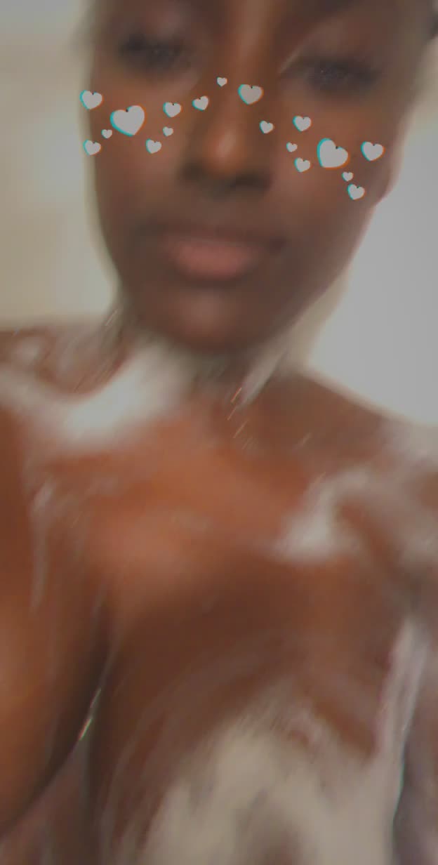 God I love playing with my soapy tits while im in the shower