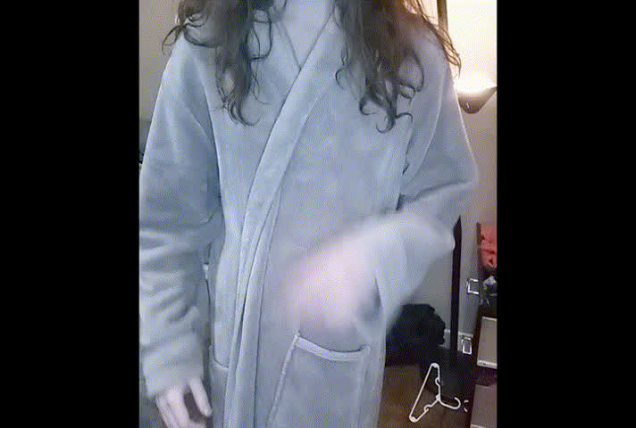 flashing lingerie robe trans trans woman clip
