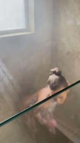 fake tits rachel cook shower clip