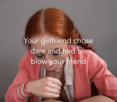 bbc blowjob caption cheating girlfriend redhead clip