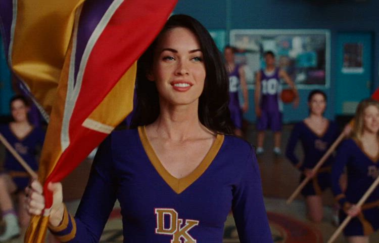 celebrity cheerleader female megan fox clip