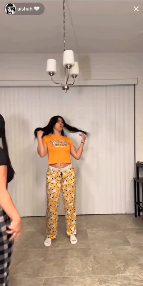 asian ass big ass dance dancing pajamas tiktok phat-ass-white-girls tik-tok clip