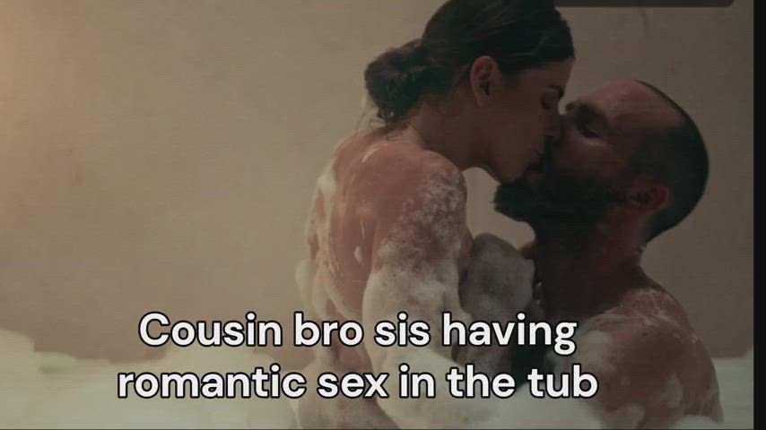 bathroom bathtub brother caption cousin french kissing huge tits kissing passionate