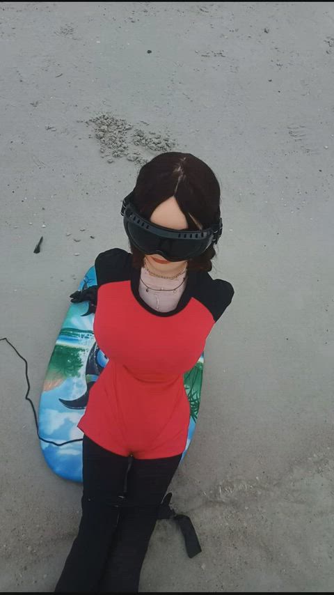My Sexdoll Lime3 trying real surf! didn't end well ?