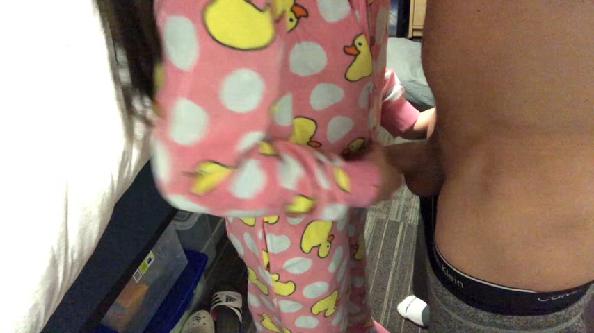 cute exposed groping handjob pajamas small tits r/ddlg clip