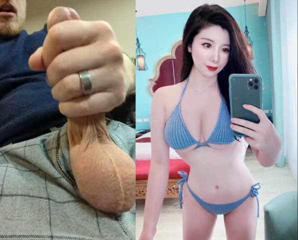 asian bwc babecock bikini interracial split screen porn clip