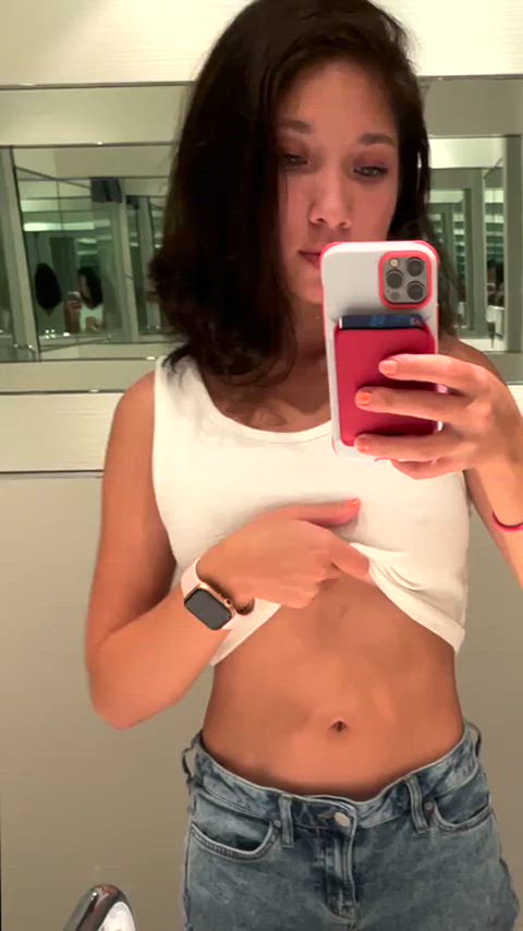 kawaii girl mirror nipples clip