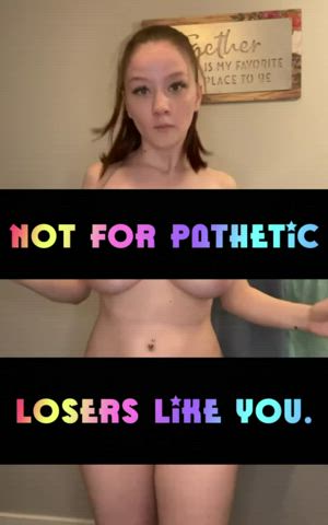 caption censored fetish huge tits humiliation non-nude safe sissy tease clip