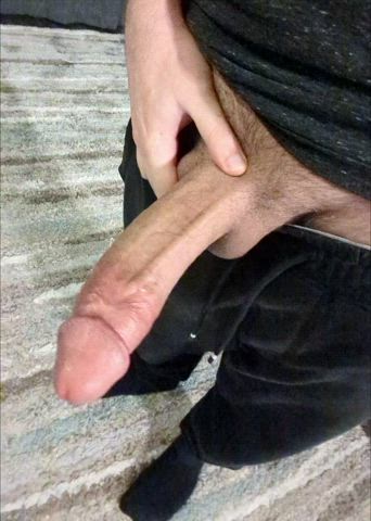Playing with my thick cock on a horny Monday night