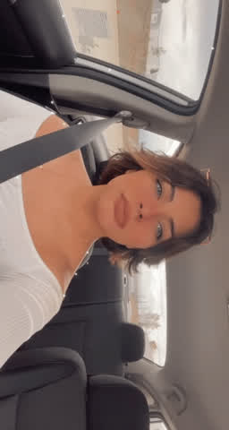 Car Selfie White Girl clip