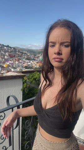 can i be the first 19yo u bend over on her balcony..