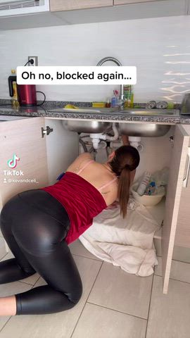 Blocked pipe - Sex with the plumber ?