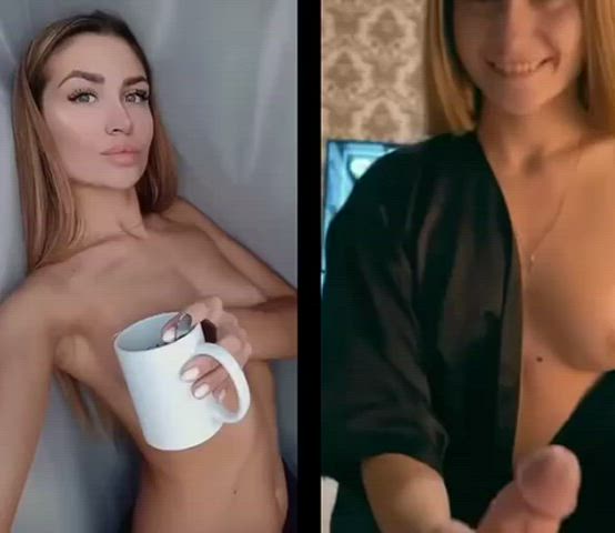 Casual pictures and handjob video collage