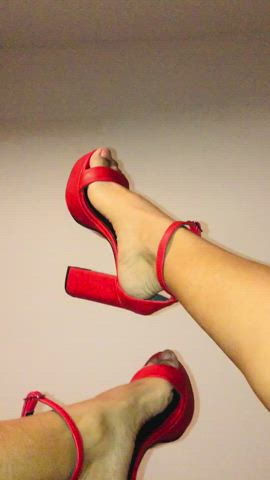 Would you like to lick my lovely feet with my high heels?