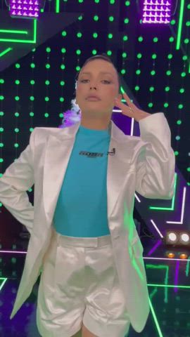 SEREBRO : Olga Sergabkina 2022 Show And Hide Right Tit Pokies (See The Shape Of The