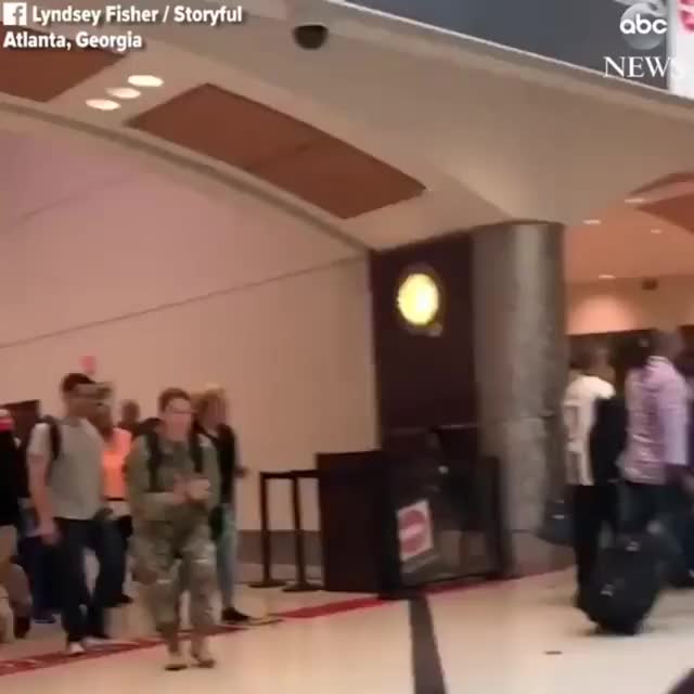 A military mother reunites with her family