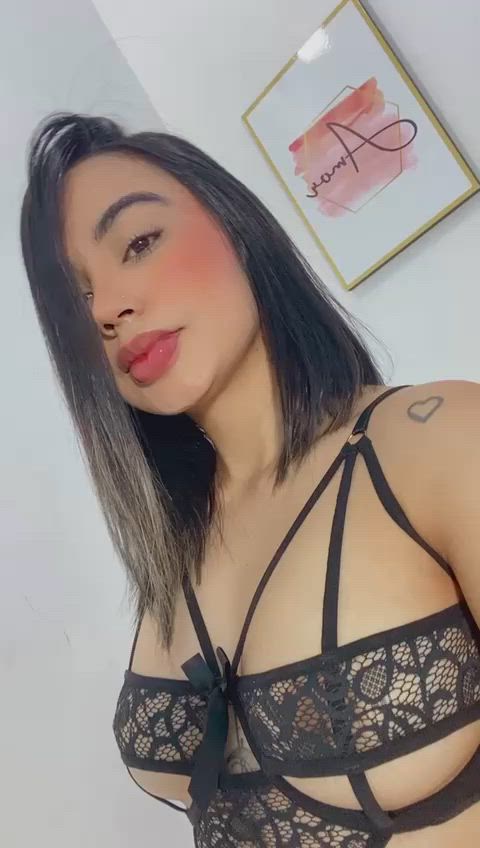 boobs cute latina lingerie lips sensual tattoo teen tits clip