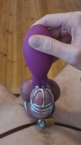 This was so intense, squirting in chastity. I was a bad boy!