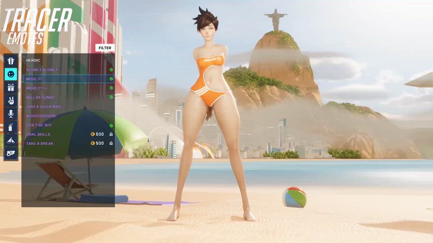 Brazilian anal beach day [Tracer,Overwatch] (axenanim)