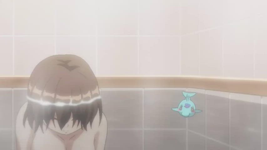 Anime Bath Boobs Brunette clip