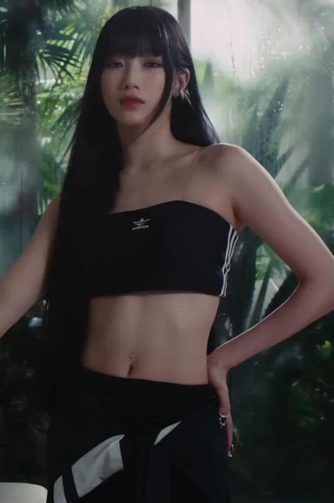 abs armpits asian dancing japanese long hair pale kpop clip