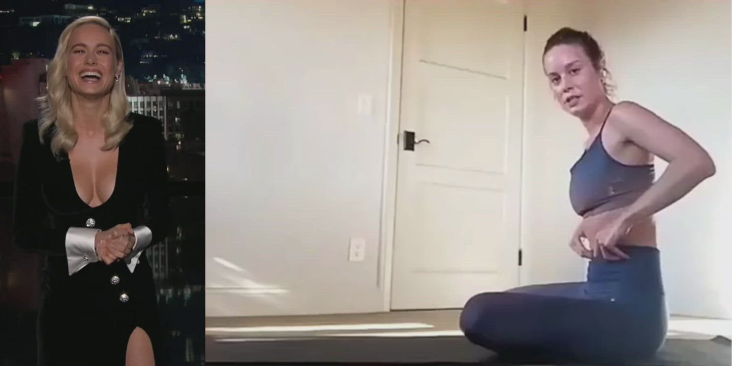 Brie Larson Dress Workout clip