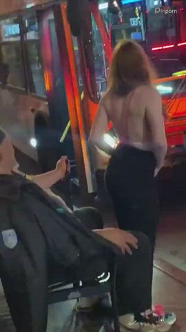 bus girls grinding lapdance outdoor public striptease teen twerking clip