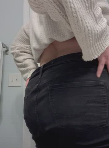 ass jean shorts undressing clip