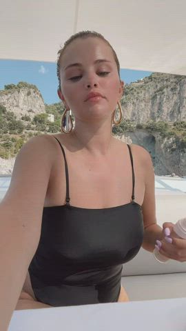 cleavage selena gomez swimsuit clip