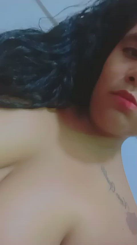 brunette ebony latina masturbating pussy tits clip