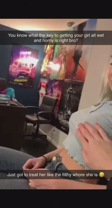 Blonde Caption Tits clip