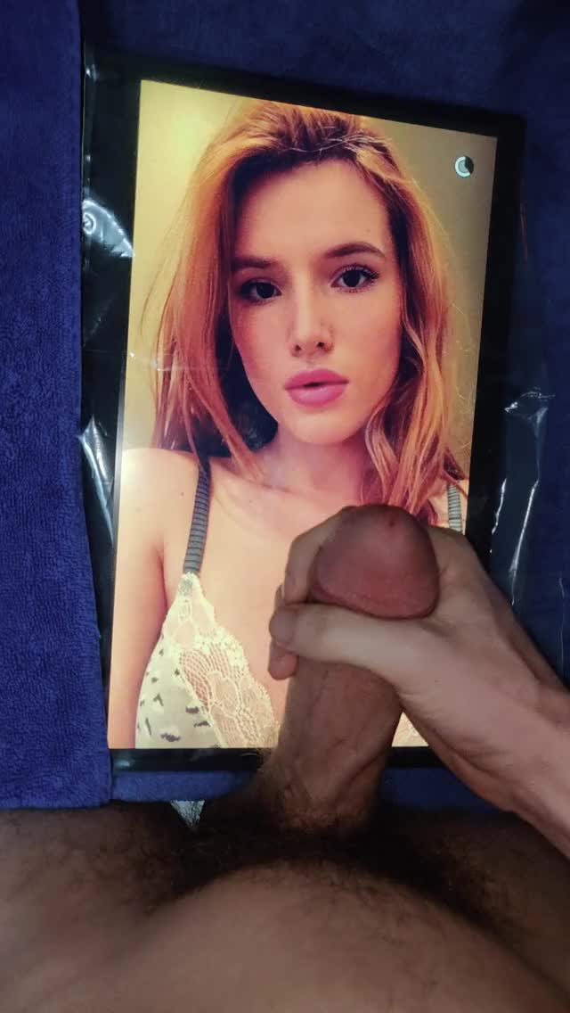 another bud requesting 2 be fed Bella Thorne to jerk his big hard cock over and giving