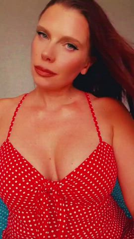 big tits boobs dress fake boobs redhead summer breeze clip