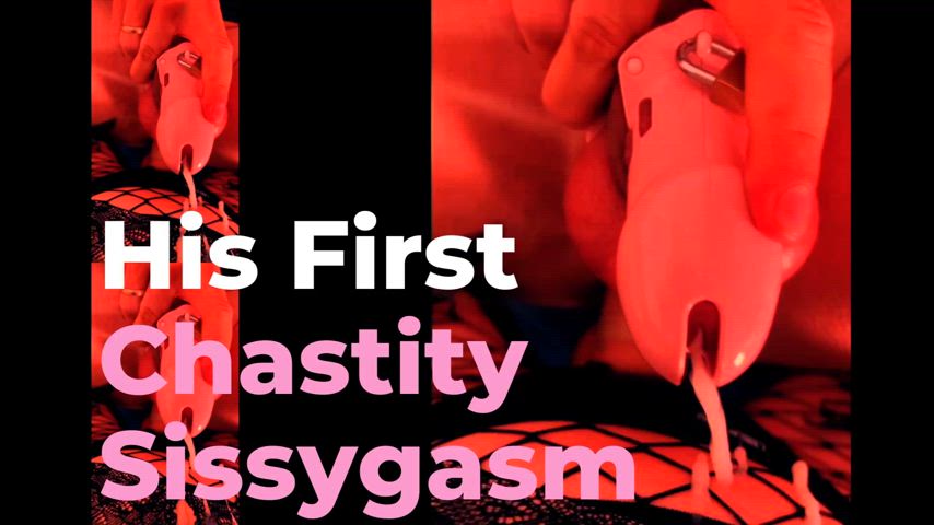 [TRAILER] 🎬 HIS FIRST CHASTITY SISSYGASM (001)