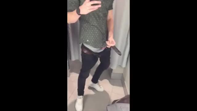 Getting Naked and Jerking off in the change room