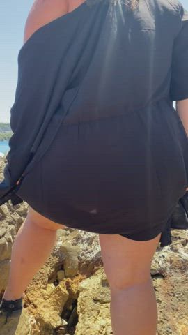 May I be your horny beach slut ? I need cocks that mount me and really take me like