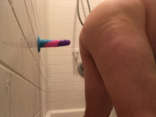 Playing with my new dildo.