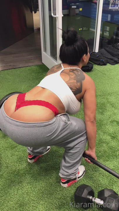 Big Ass Curvy Gym Lingerie MILF Tease Thick Workout clip