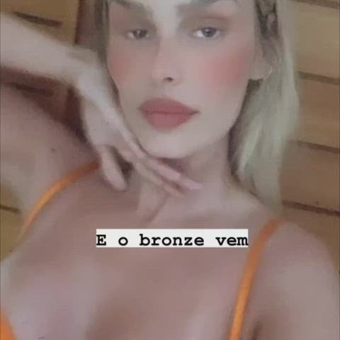 babe bikini brazilian celebrity cleavage tanlines clip