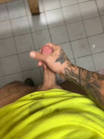 amateur husband jerk off work clip